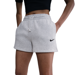 Women's - Nike Phoenix Fleece MR Shorts - Birch Heather/Black