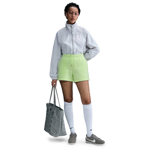 WOMENS - Nike Phoenix Fleece MR Shorts - Light Liquid Lime/Sail