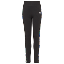 Girls' Grade School - adidas High Waisted Leggings - Black/Blue