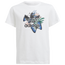 adidas Graphic Trefoil T-Shirt - Girls' Grade School White/Blue