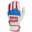 Rawlings Workhorse Batting Gloves - Men's White/Red/Blue