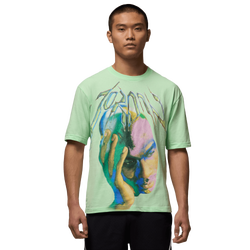 Men's - Jordan Sport Dri-FIT Thank 85 Short Sleeve Crew - Vapor Green/White