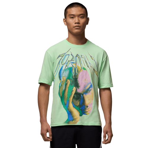 MENS - Jordan Sport Dri-FIT Thank 85 Short Sleeve Crew - Vapor Green/White