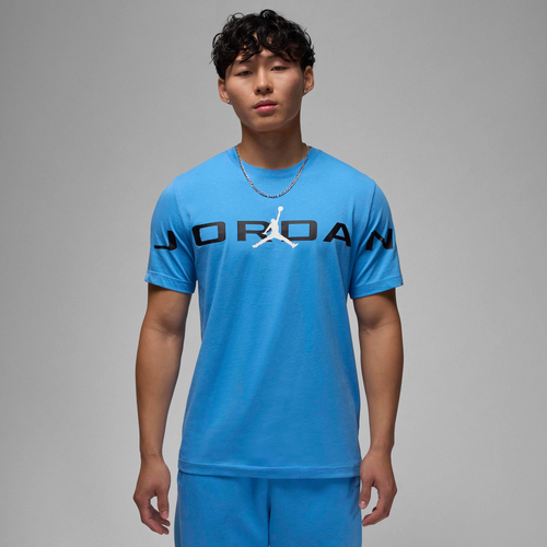 

Jordan Mens Jordan Air Stretch Short Sleeve Crew - Mens Legend Blue/Black/White Size XXL