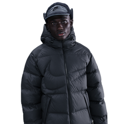 Men's - Nike Club Puffer Hoodie Max 550 - Black/Black