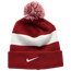 Nike Team Authentic Pom Beanie - Men's Team Crimson/White