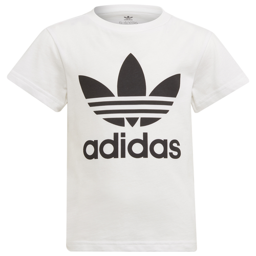 Shop Adidas Originals Boys  Adicolor Trefoil T-shirt In White