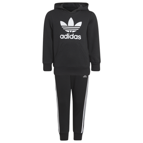 

adidas Boys adidas Hoodie Set - Boys' Preschool Black/White Size 7