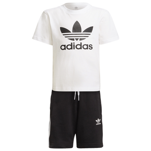 

adidas Originals Boys adidas Originals Kevin Lyons T-Shirt Short Set - Boys' Preschool White/Black Size XS