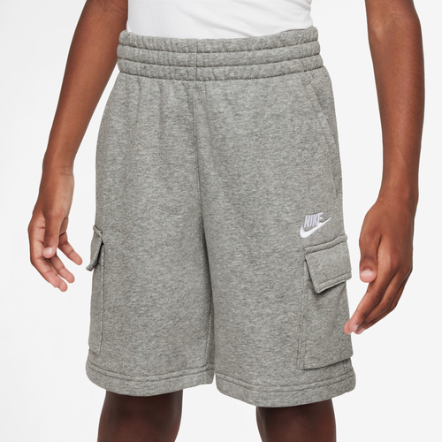 BOYS - Nike Club French Terry LBR Cargo Shorts - Grey