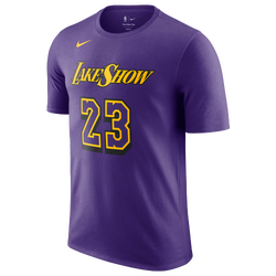 Men's - Nike Lakers ES CE NN Short Sleeve T-Shirt James - Purple/Purple