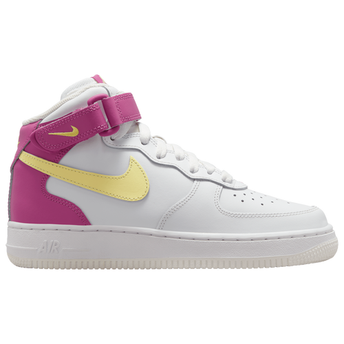 

Nike Boys Nike Air Force 1 Mid LE - Boys' Grade School Basketball Shoes Summit White/Citron Tint/Cosmic Fuchsia Size 06.5