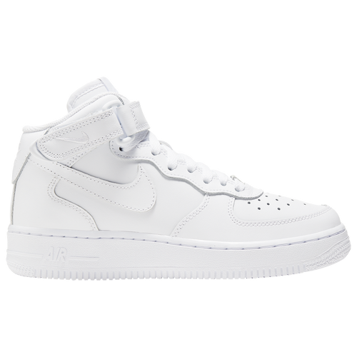 Shop Nike Boys   Air Force 1 Mid Le In White/white/white