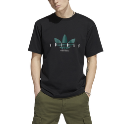 Men's - adidas Originals Trefoil T-Shirt - Black/Green