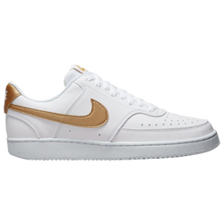 Women's - Nike Court Vision Low - White/White/Metallic Gold