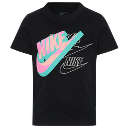 Boys' Preschool - Nike Futura Mash T-Shirt - Black/Yellow/Blue