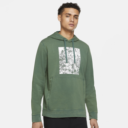 Men's - Jordan Dri-FIT Air Fleece Graphic Pullover Hoodie - Noble Green/Black