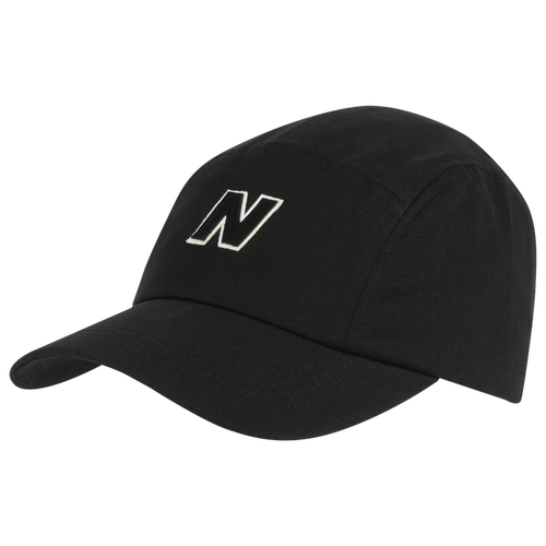 Shop New Balance Mens  5-panel Block Cotton Twill Lifestyle Hat In Black/white