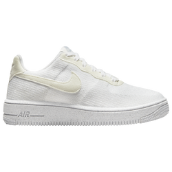 Boys' Grade School - Nike Air Force 1 Crater Flyknit - White/Grey