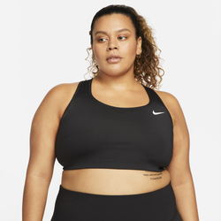 Women's - Nike Plus Size Swoosh Bra Non Pad - Black/White