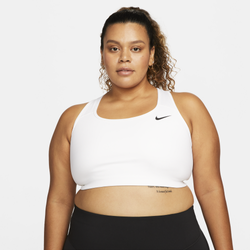 Women's - Nike DF Swoosh Plus Size Non Pad Bra - White/Black