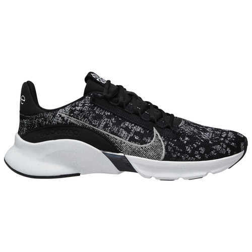 

Nike Womens Nike SuperRep Go 3 Flyknit - Womens Training Shoes Black/White/Silver Size 9.5