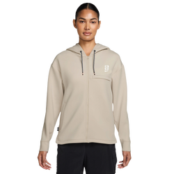 Women's - Nike Dri-FIT Sabrina Full-Zip Hoodie - Beige/White