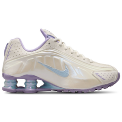 Girls' Grade School - Nike Shox R4 - Soft Pearl/Multi