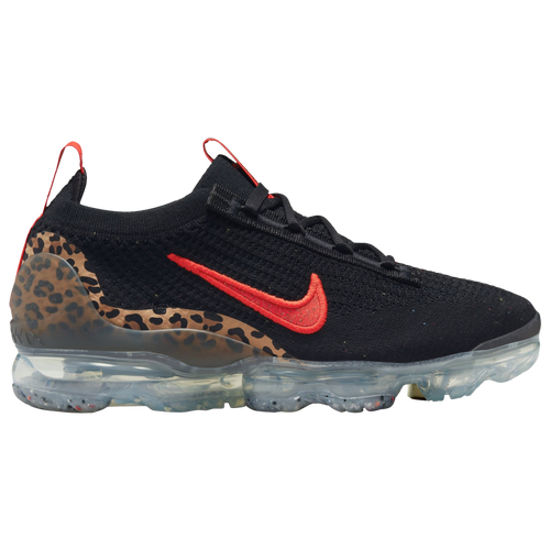 Nike Air Vapormax Flyknit 2021 "leopard" Sneakers In Black/habanero Red