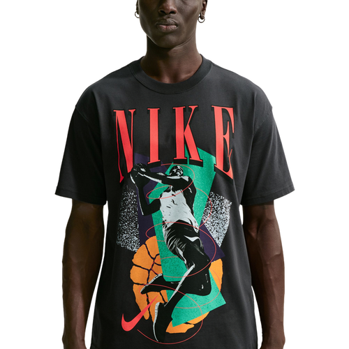 MENS - Nike T-Shirt Long Sleeve OC (RETRO BBALL) - Black