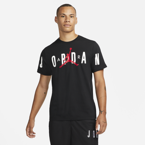 

Jordan Mens Jordan Stretch Short Sleeve Crew T-Shirt - Mens Black/Red Size M