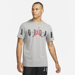 Men's - Jordan Stretch Short Sleeve Crew T-Shirt - Grey/Red