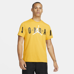 Men's - Jordan Stretch Short Sleeve Crew T-Shirt - Yellow/Beige/Tan