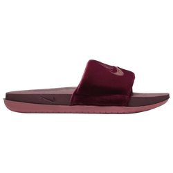 Burgundy nike flip flops best sale