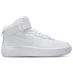 Boys' Grade School - Nike Air Force 1 Mid EasyOn - White/White/White