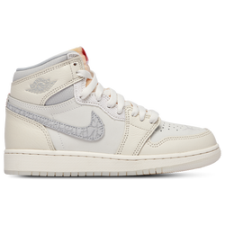 Boys' Grade School - Jordan Air Jordan Retro 1 Hi - Sail/University Red/Pale Ivory