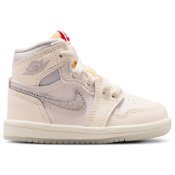 Boys' Toddler - Jordan Retro 1 High - Pale Ivory/University Red/Pale Ivory