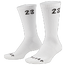 Jordan 23 6 Pack Crew Socks - Men's White/Black