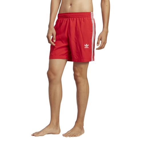 

adidas Mens adidas 3S Swim Shorts - Mens Red/White Size XXL