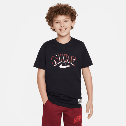 

Boys Nike Nike Stars Short Sleeve Crew T-Shirt - Boys' Grade School Black/Red Size S