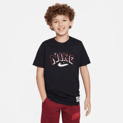 

Nike Boys Nike Stars Short Sleeve Crew T-Shirt - Boys' Grade School Black/Red Size M