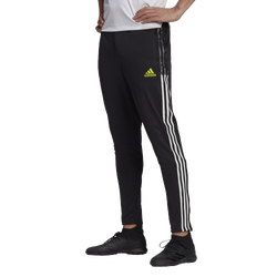 Men's - adidas Tiro Asymmetrical Tape Pants - Black/Semi Solar Yellow