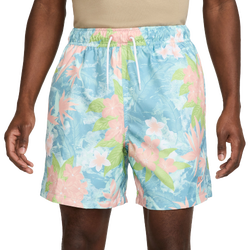 Men's - Nike Club Flow Shorts - Mint Foam/Denim Turquoise/Pink