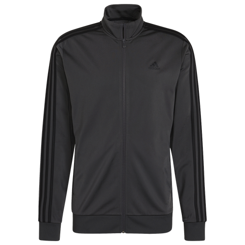 MENS - adidas Essentials Warm-Up 3-Stripes Track Jacket - Solid Grey/Black