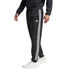 Men's - adidas Essentials Warm-Up Tapered 3-Stripes Track Pants - Black/White