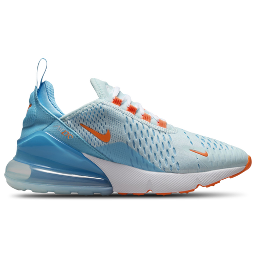 

Nike Boys Nike Air Max 270 - Boys' Grade School Running Shoes Glacier Blue/Total Orange/Aquarious Blue Size 4.0