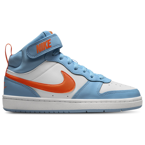 

Boys Nike Nike Court Borough Mid 2 - Boys' Grade School Basketball Shoe Aquarius Blue/White/Total Orange Size 03.5