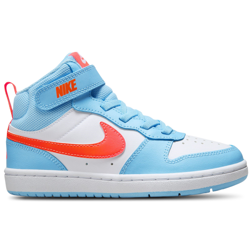 

Boys Preschool Nike Nike Court Borough Mid 2 - Boys' Preschool Shoe Aquarius Blue/White/Orange Size 03.0