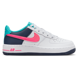 Boys' Grade School - Nike Air Force 1 - White/Pink/Blue