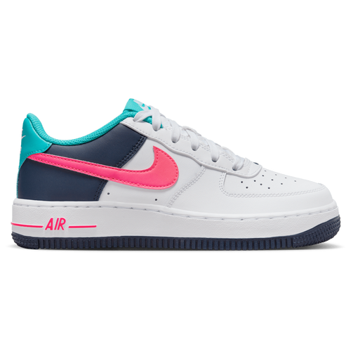 

Nike Boys Nike Air Force 1 - Boys' Grade School Basketball Shoes White/Pink/Blue Size 5.0